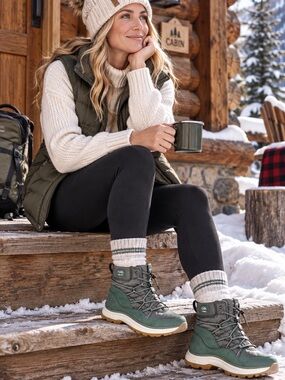 Ryka Brae Womens Teal Water Repellent Puffer Winter Boots Sz 7